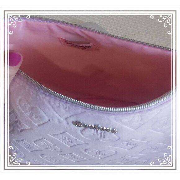 NWT~JUICY COUTURE Lavender Travel/Cosmetics Zipper Bag with Toiletry Bottle - Picture 4 of 4